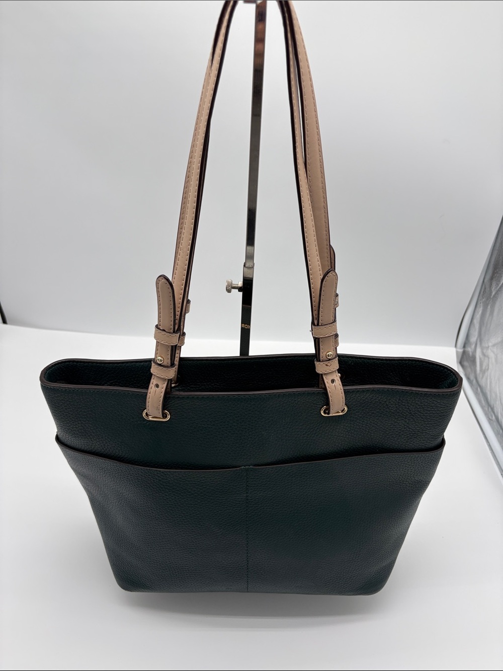 Micheal Kors Bedford Dark Green Pebbled Leather Tote BLEMISH - Picture 3 of 7